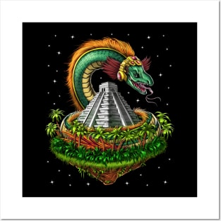 Quetzalcoatl Aztec Feathered Serpent God Posters and Art